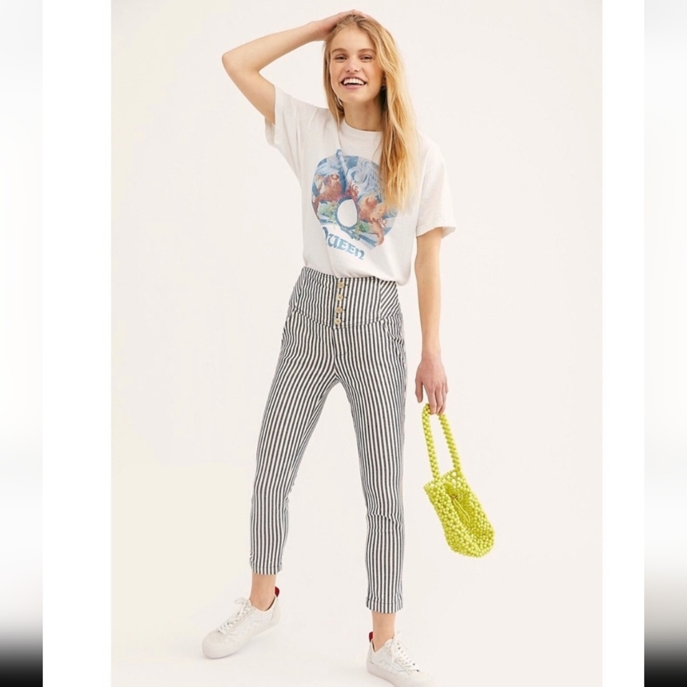 Free People Frankie High Waisted Crop Jeans Size 0